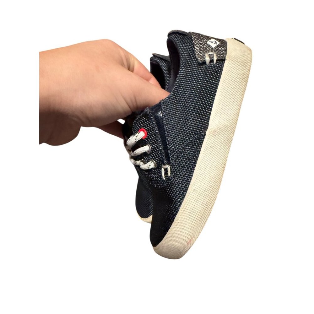 Sperry Bodie Jr Washable Blue Sneakers Kids Size 7 No Tie Slip on Velcro - Picture 4 of 8